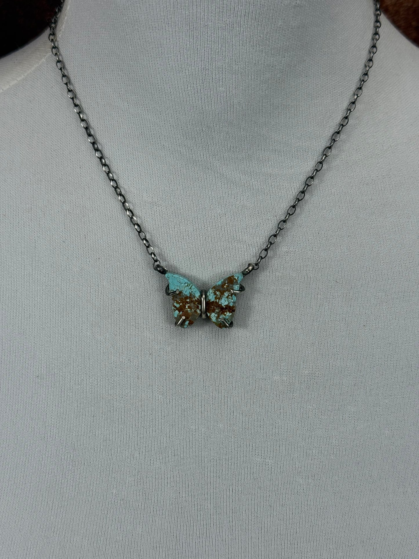 #8 Turquoise Mini Butterfly Necklace