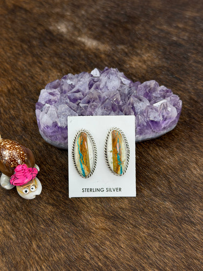Royston Ribbon Teardrop Sterling Silver Studs