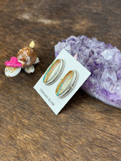 Royston Ribbon Teardrop Sterling Silver Studs