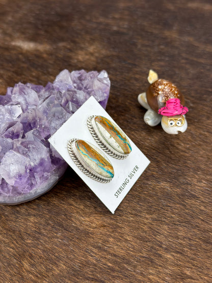 Royston Ribbon Teardrop Sterling Silver Studs