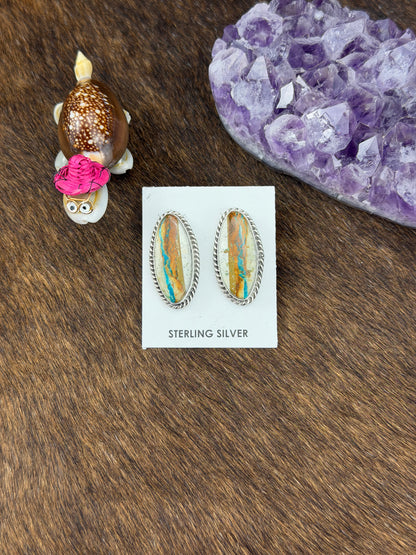 Royston Ribbon Teardrop Sterling Silver Studs