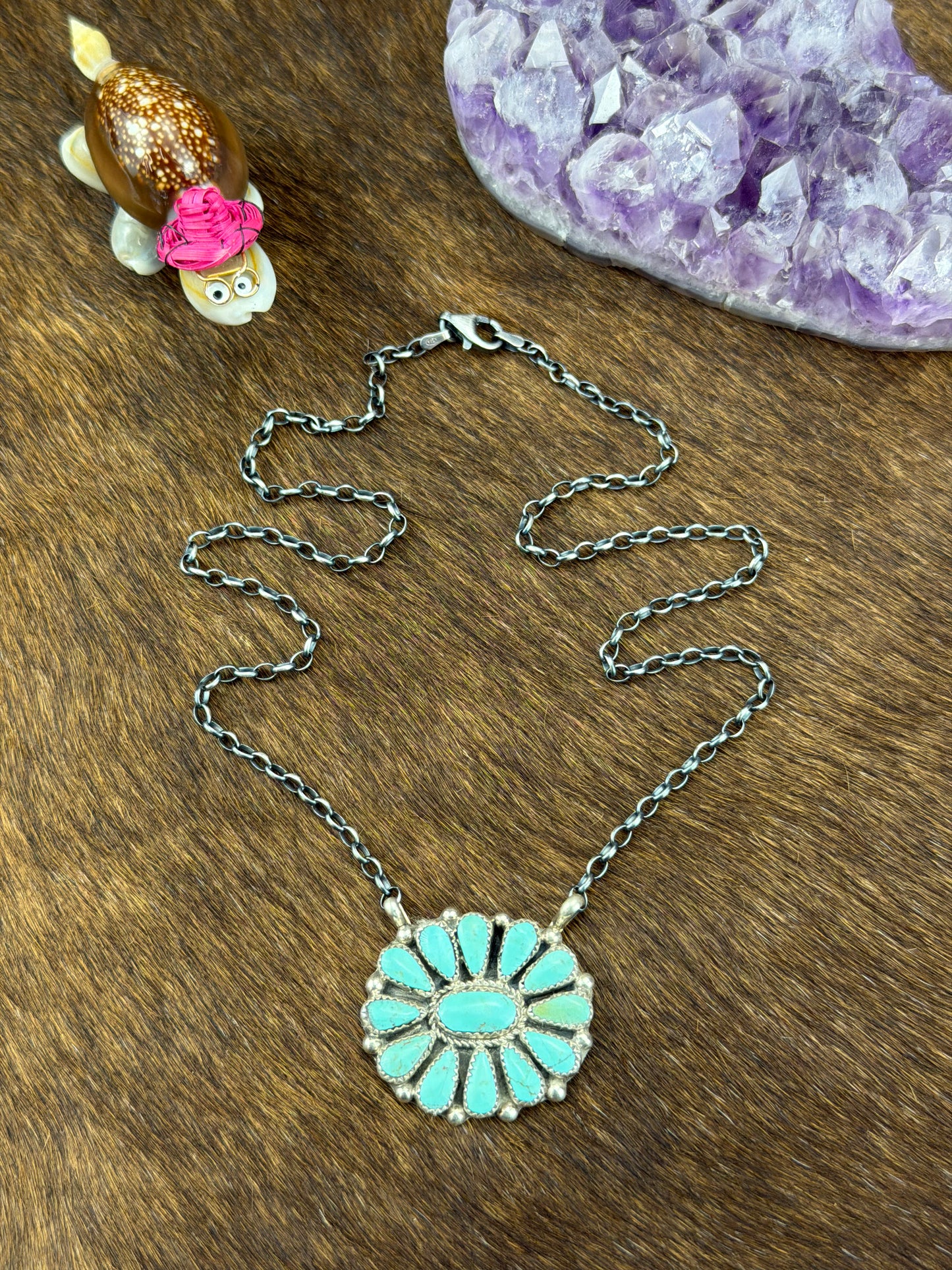 Kingman Cluster Fixed Pendant Necklace
