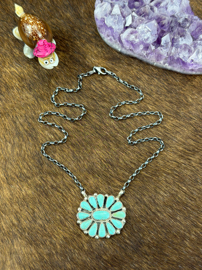 Kingman Cluster Fixed Pendant Necklace
