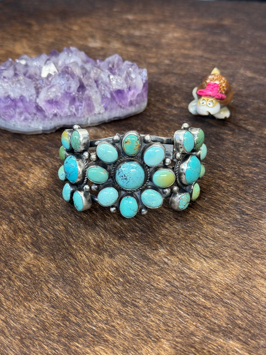 Turquoise Cluster Bracelet