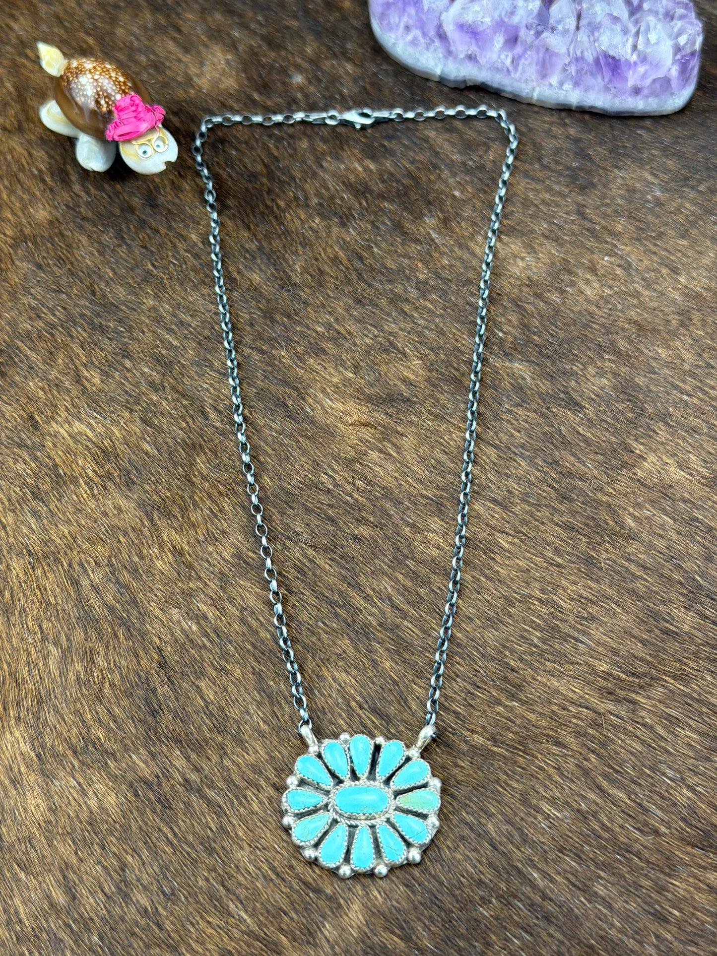 Kingman Cluster Fixed Pendant Necklace