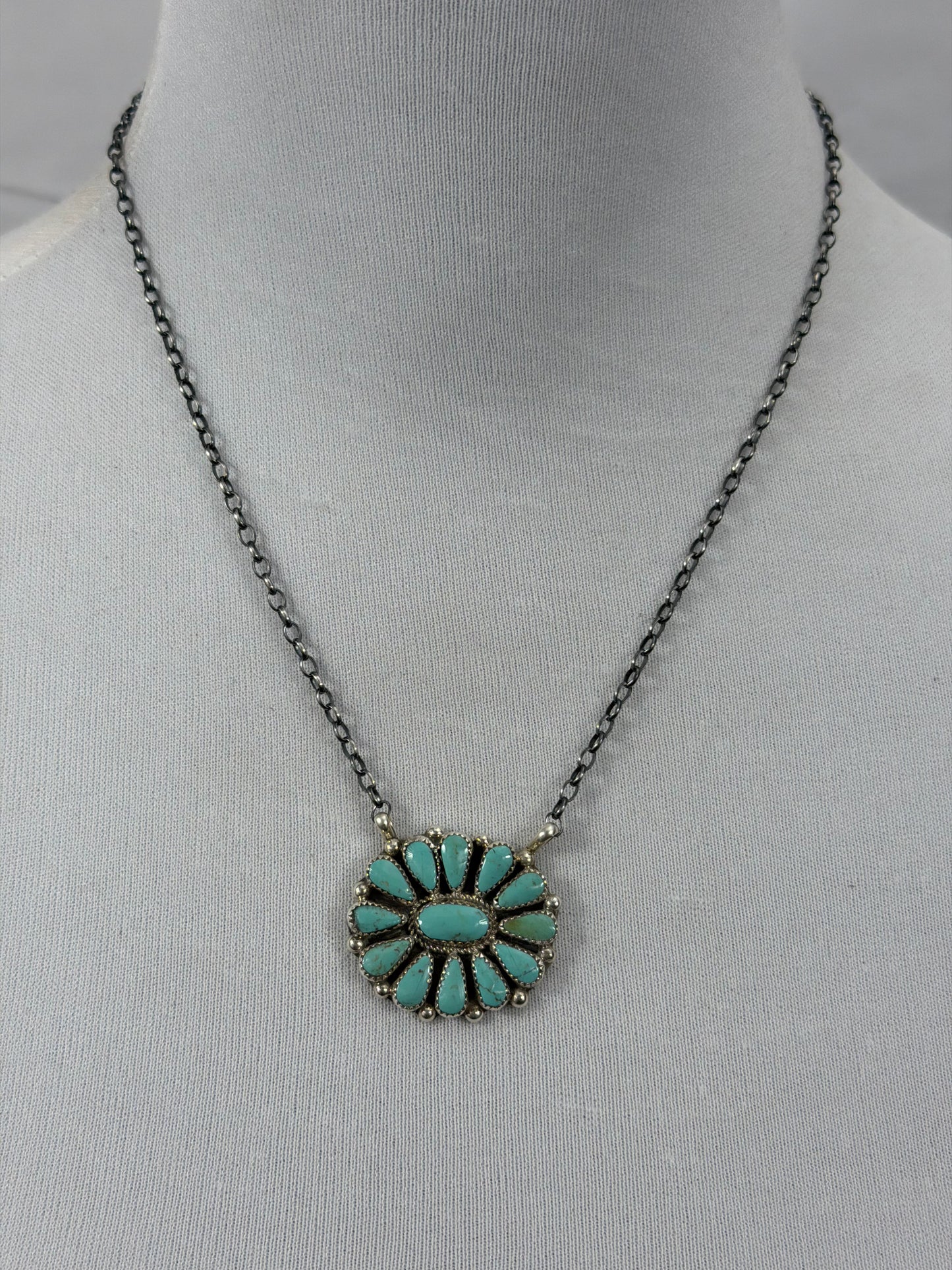 Kingman Cluster Fixed Pendant Necklace