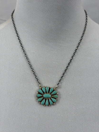 Kingman Cluster Fixed Pendant Necklace