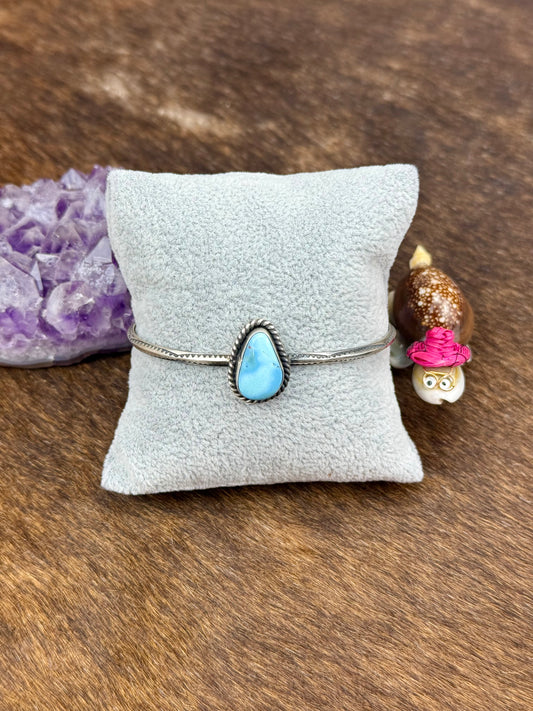 Golden Hills Sterling Silver Single Stone Cuff