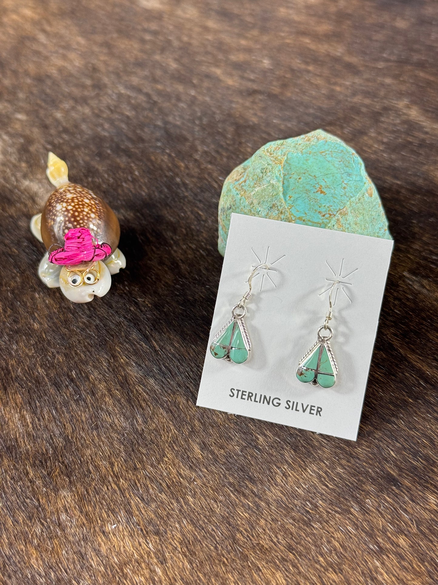 Kingman Turquoise Dangle Inlay Earing