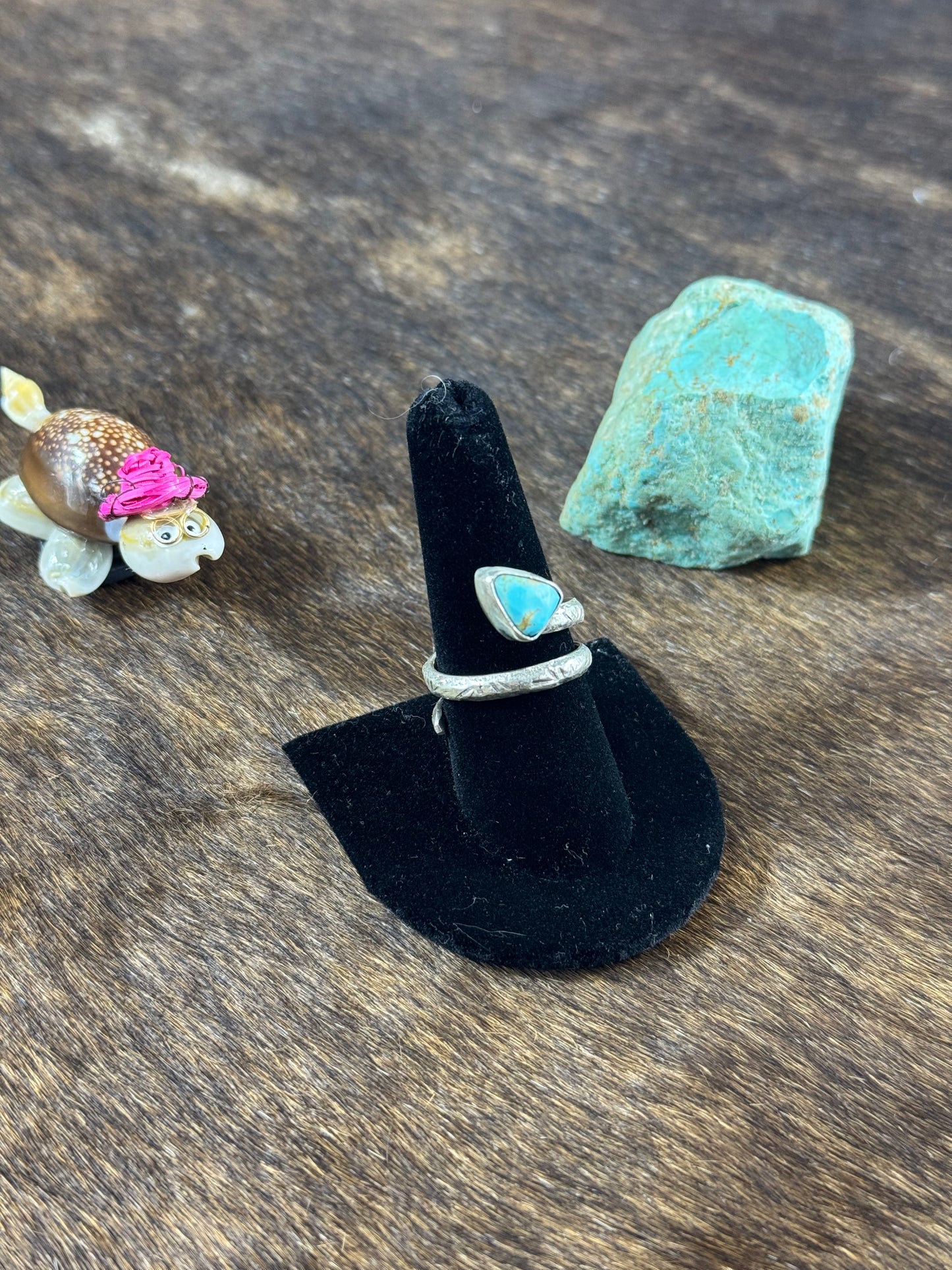 Kingman Turquoise Snake Ring