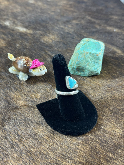 Kingman Turquoise Snake Ring