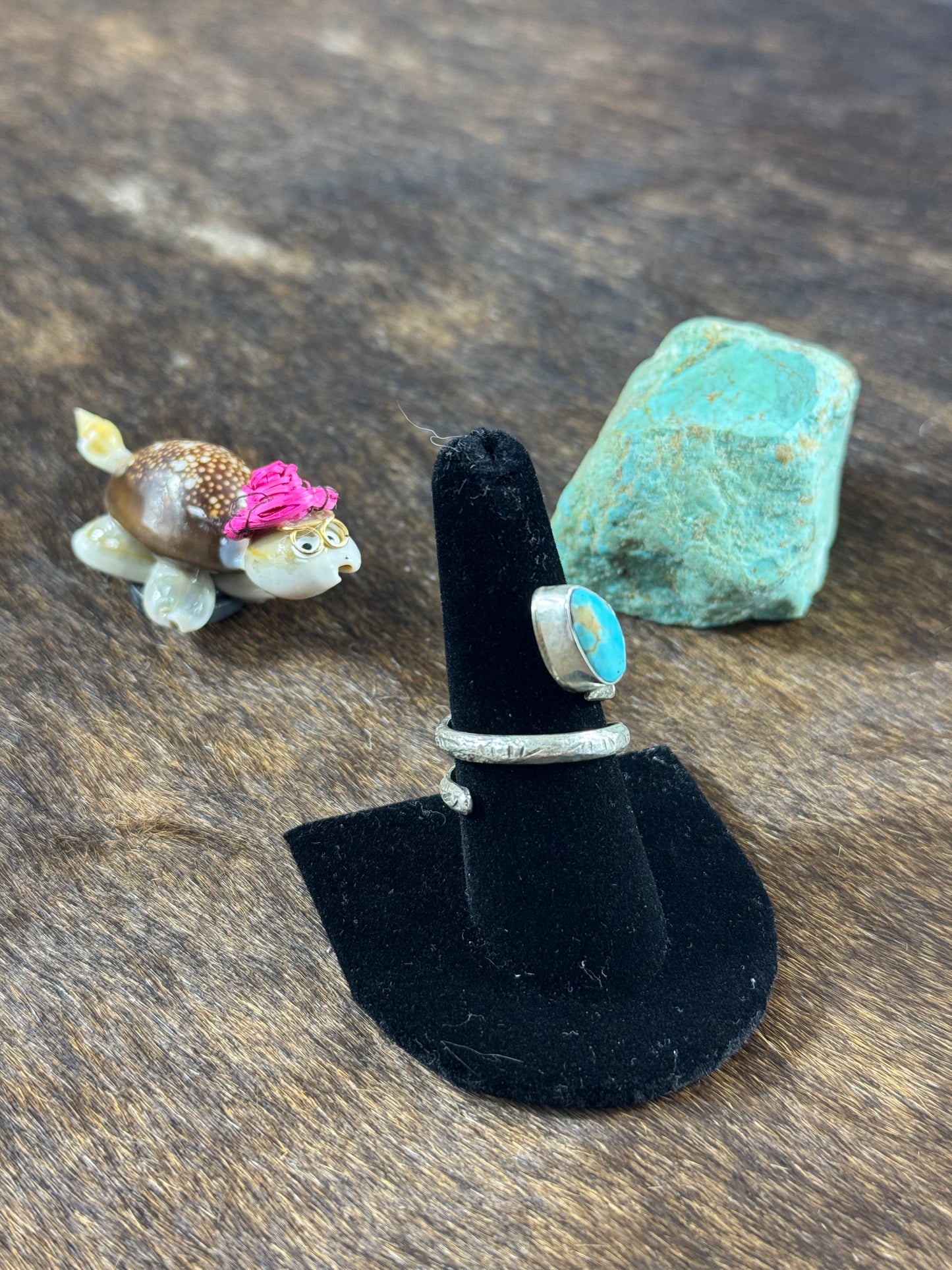 Kingman Turquoise Snake Ring