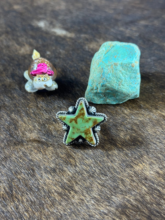 Kingman Turquoise Star Ring