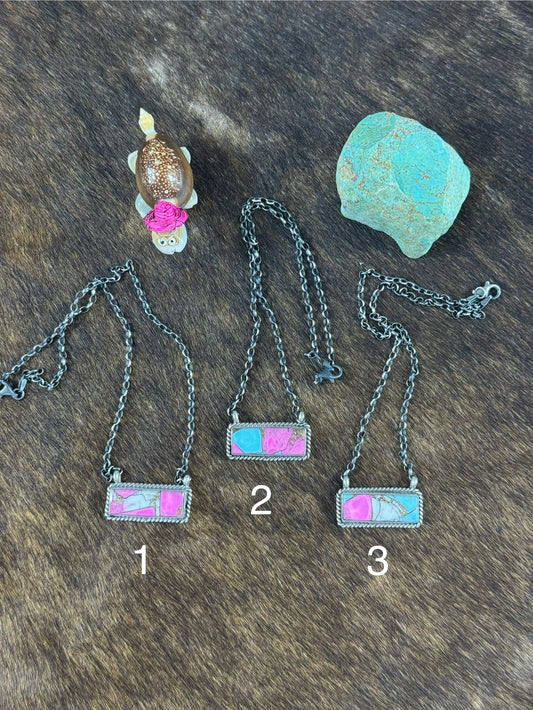 Cotton Candy Bar Necklace