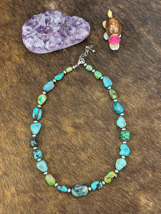 Turquoise Chunk Necklace
