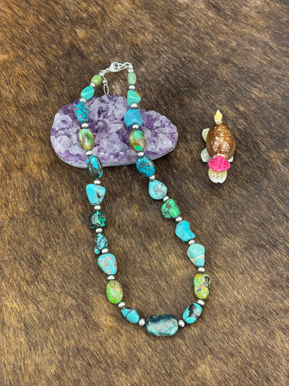 Turquoise Chunk Necklace