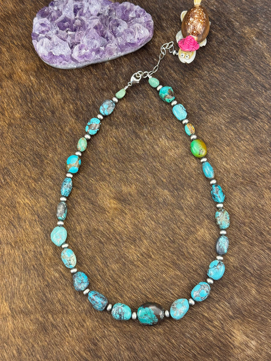 Turquoise Chunk Necklace