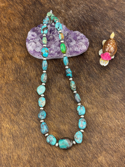 Turquoise Chunk Necklace
