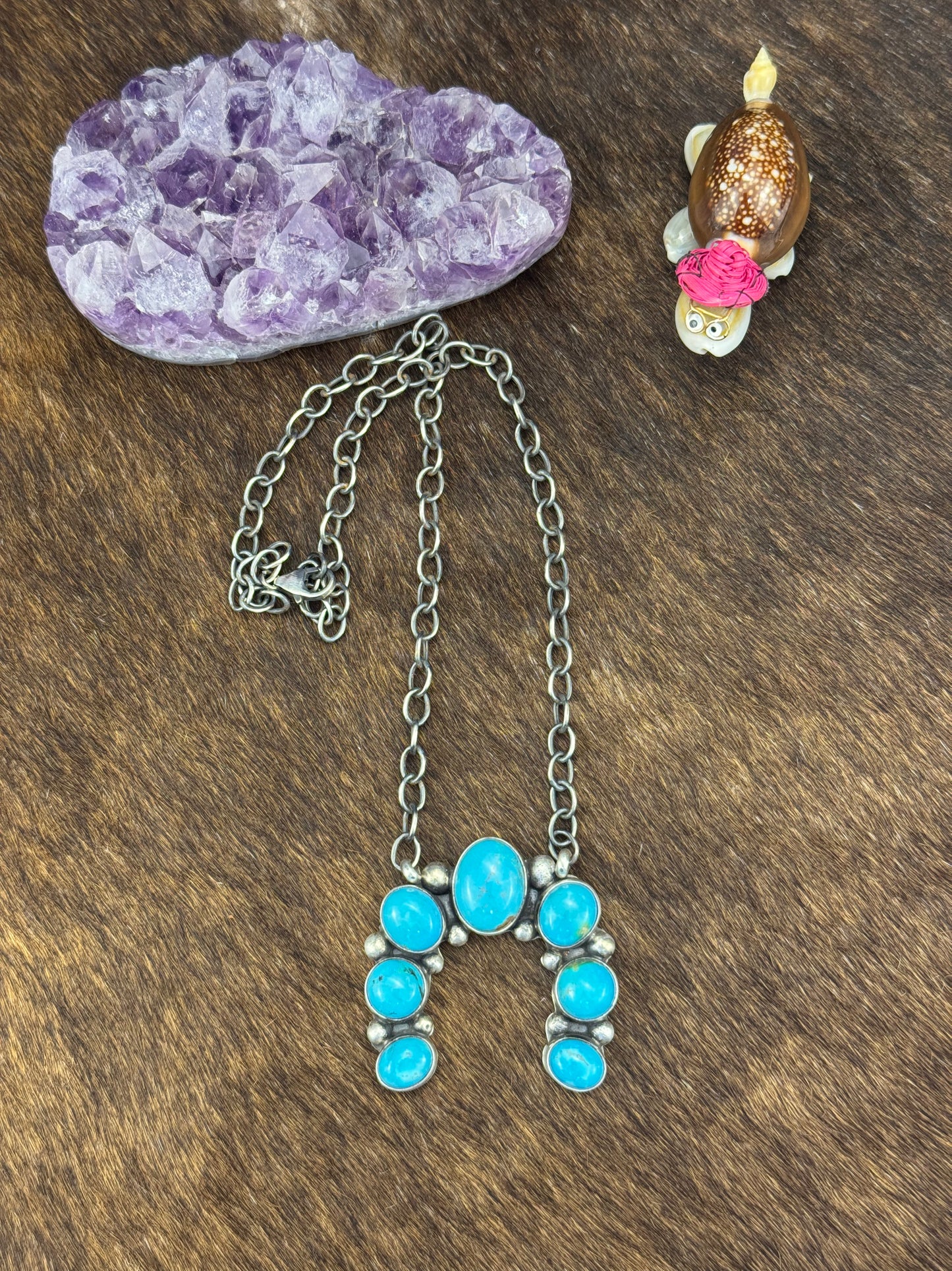 Kingman Turquoise Naja Necklace
