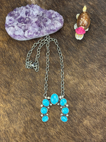 Kingman Turquoise Naja Necklace