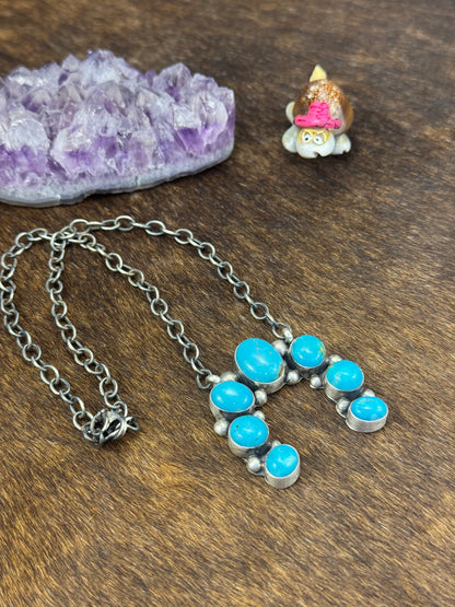 Kingman Turquoise Naja Necklace