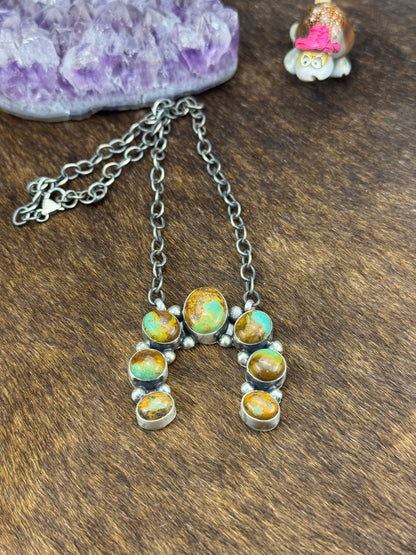 Kingman Turquoise Naja Necklace