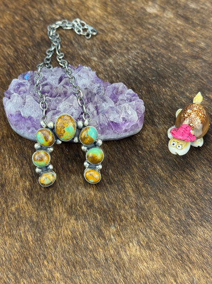 Kingman Turquoise Naja Necklace