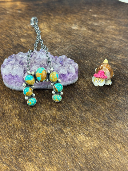 Kingman Turquoise Naja Necklace