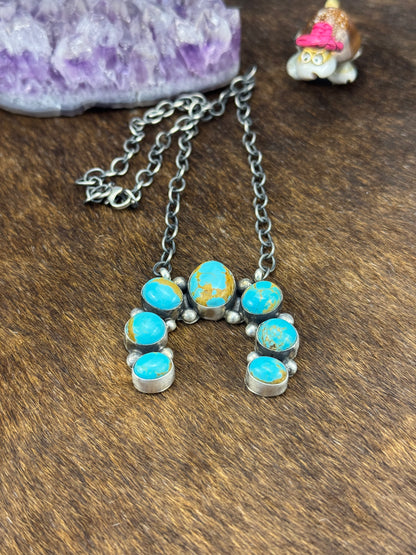 Kingman Turquoise Naja Necklace