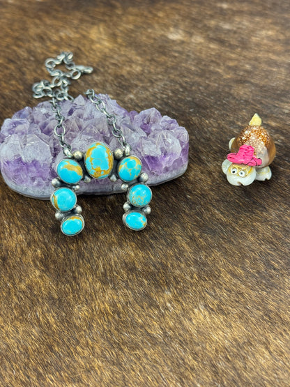 Kingman Turquoise Naja Necklace