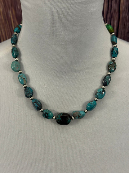 Turquoise Chunk Necklace