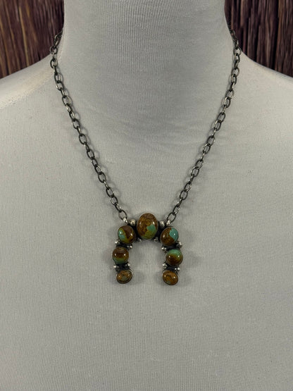 Kingman Turquoise Naja Necklace