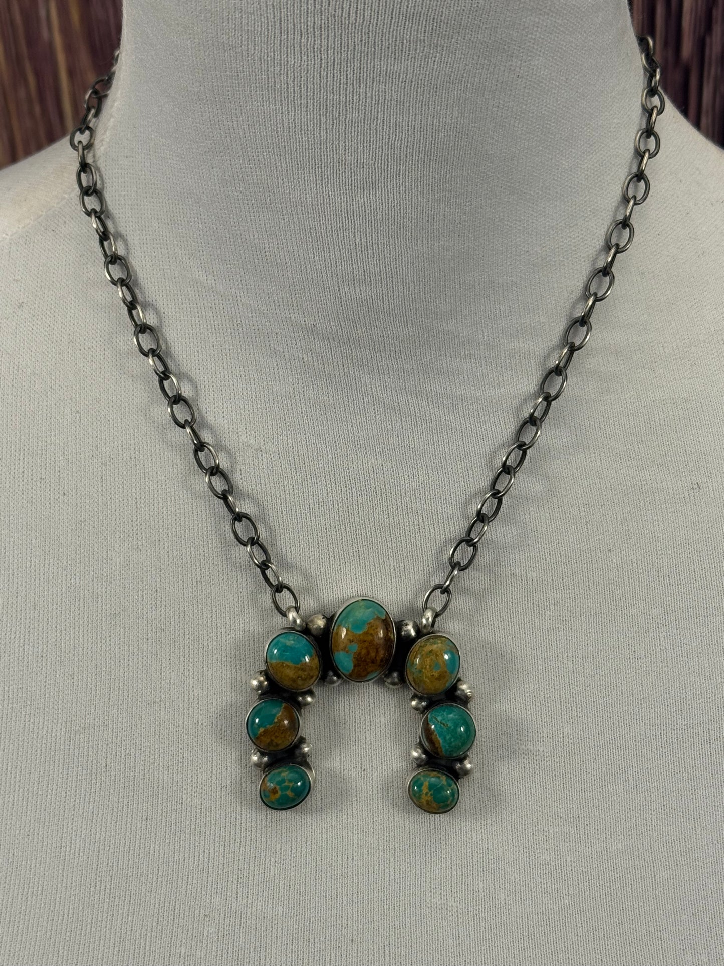 Kingman Turquoise Naja Necklace