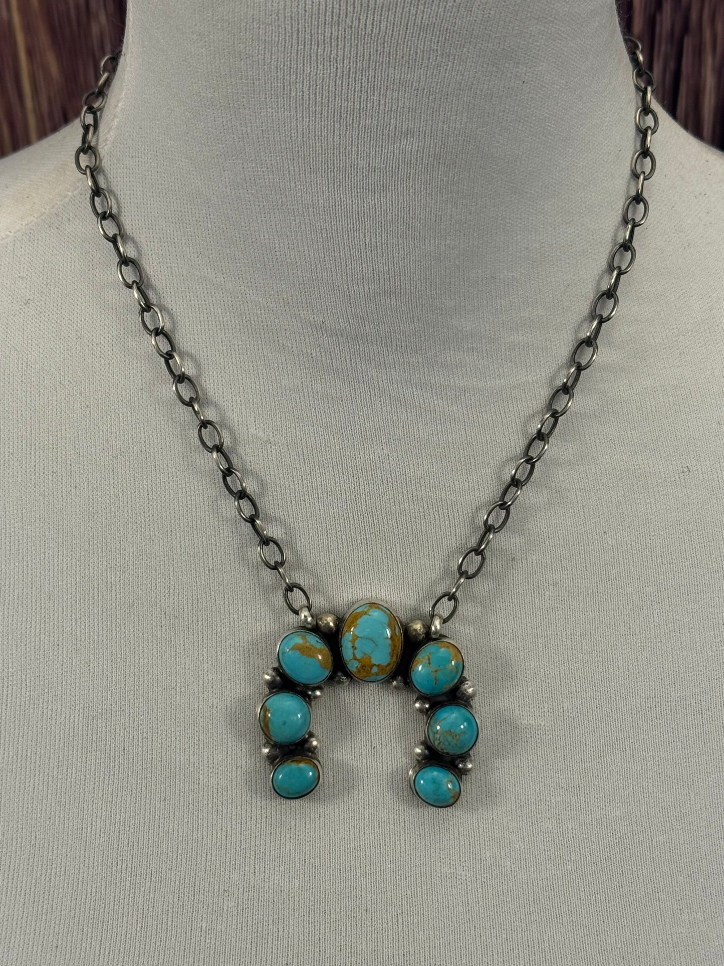 Kingman Turquoise Naja Necklace
