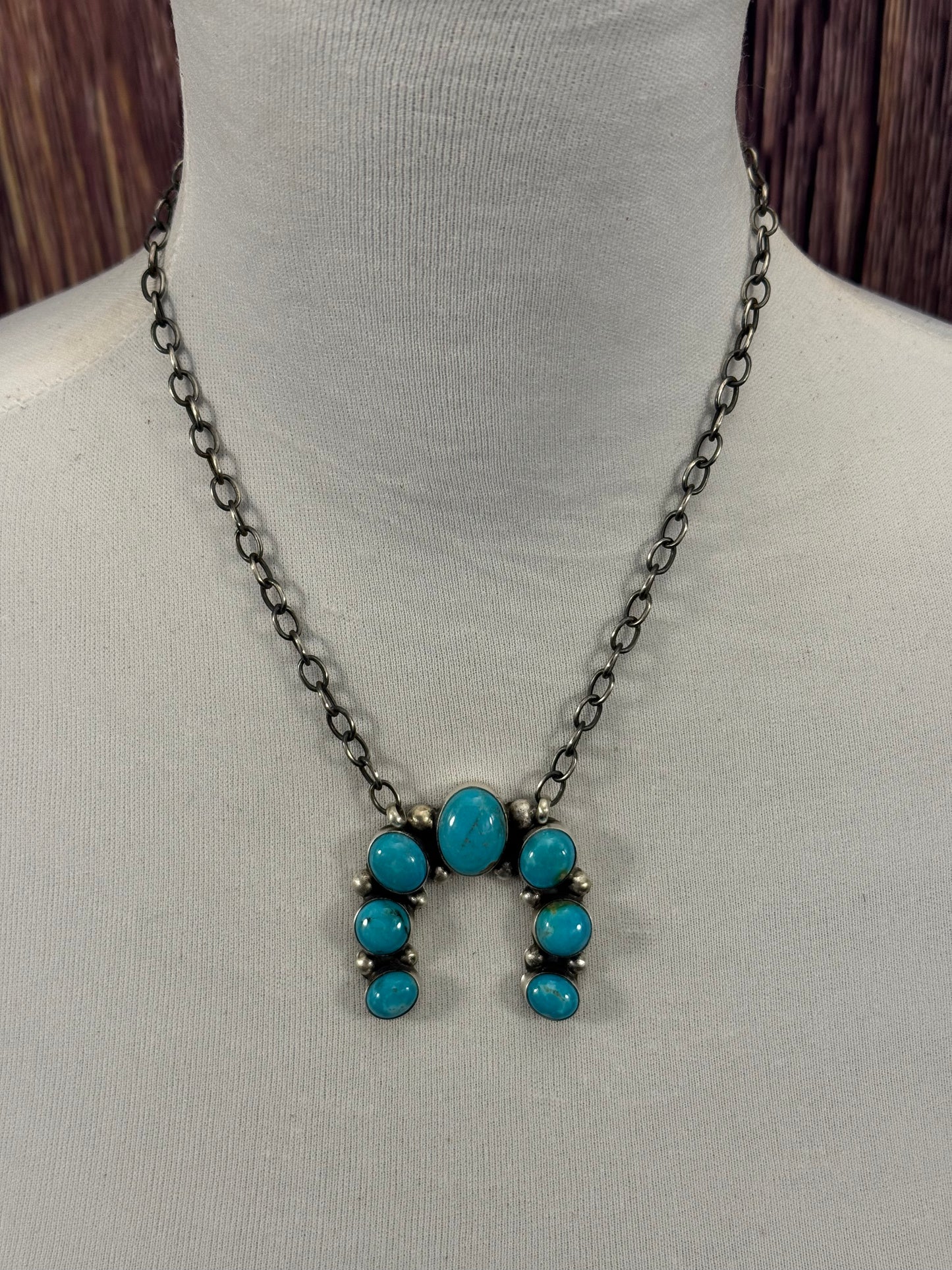 Kingman Turquoise Naja Necklace