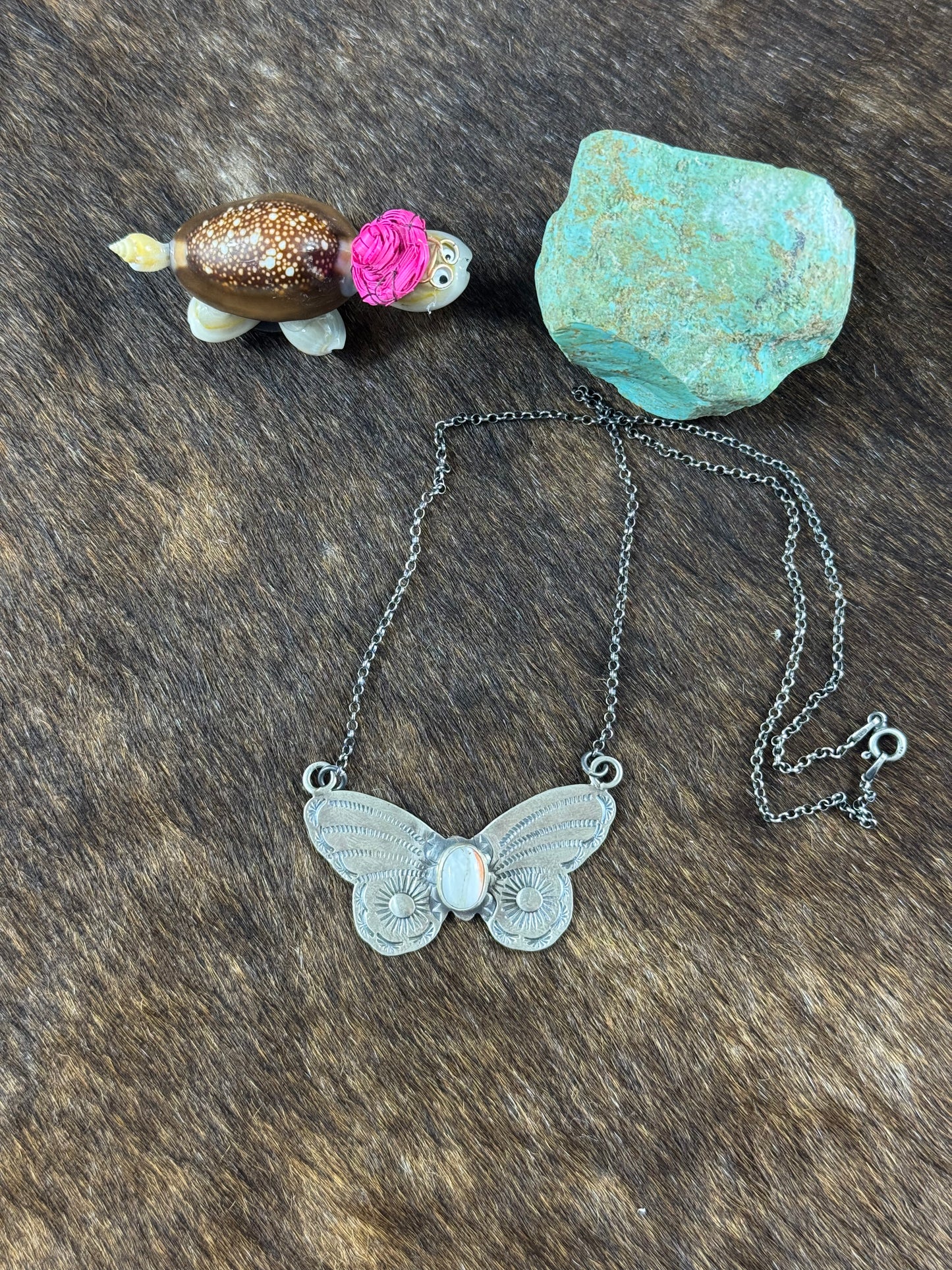Pumpkin Spice Butterfly Necklace