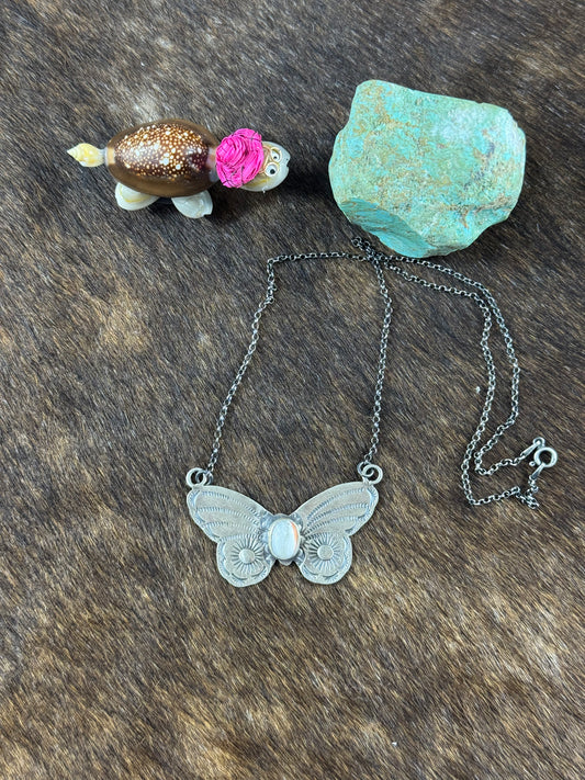 Pumpkin Spice Butterfly Necklace