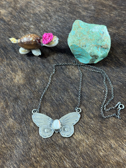 Pumpkin Spice Butterfly Necklace