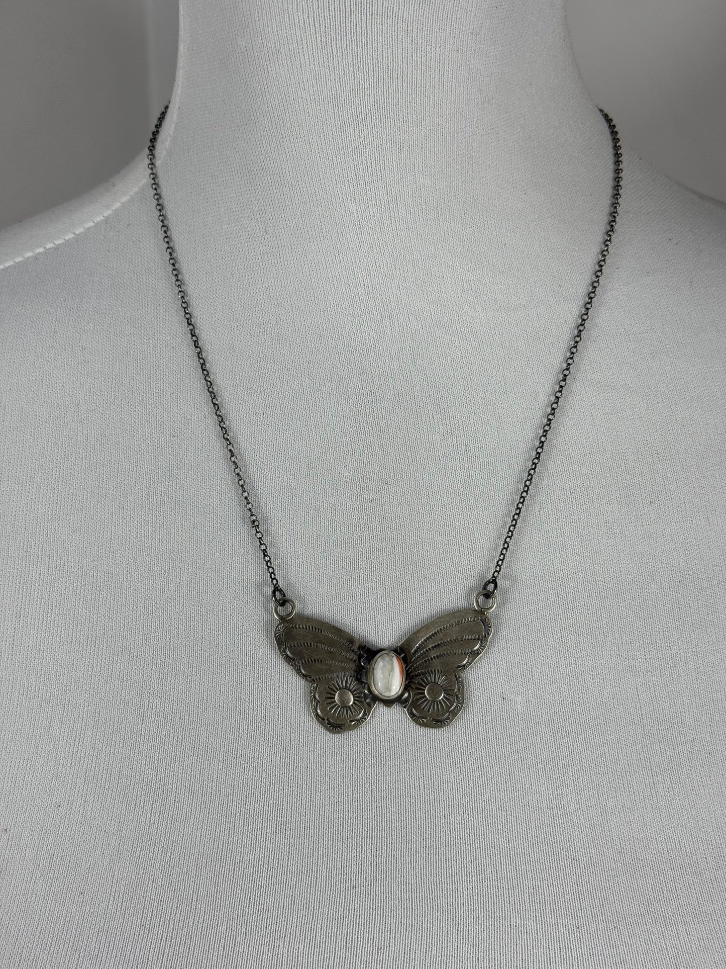 Pumpkin Spice Butterfly Necklace