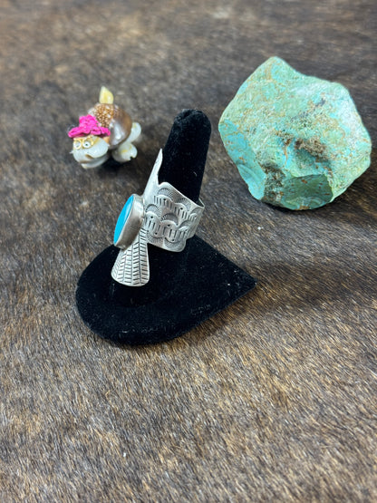 Kingman Turquoise Thunderbird Rings