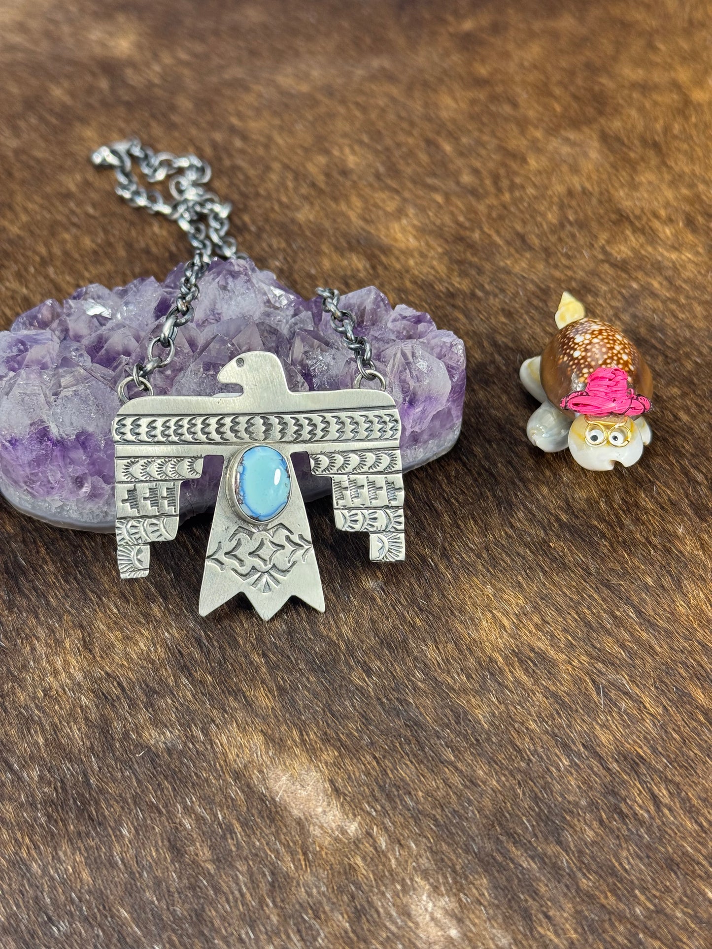 Golden Hills Thunderbird Fixed Pendant Necklace