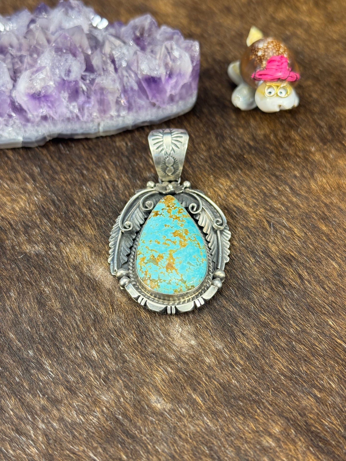 #8 Feather Work Pendant
