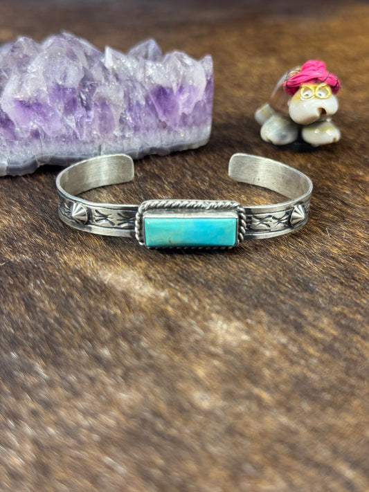 Kingman Turquoise Bar Bracelet