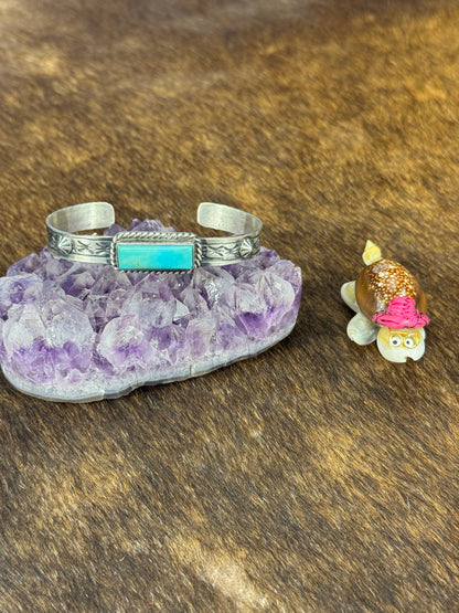 Kingman Turquoise Bar Bracelet