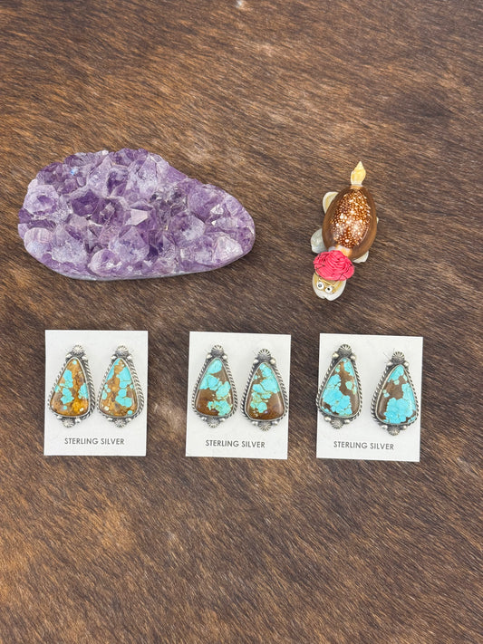 #8 Turquoise Stud Earring