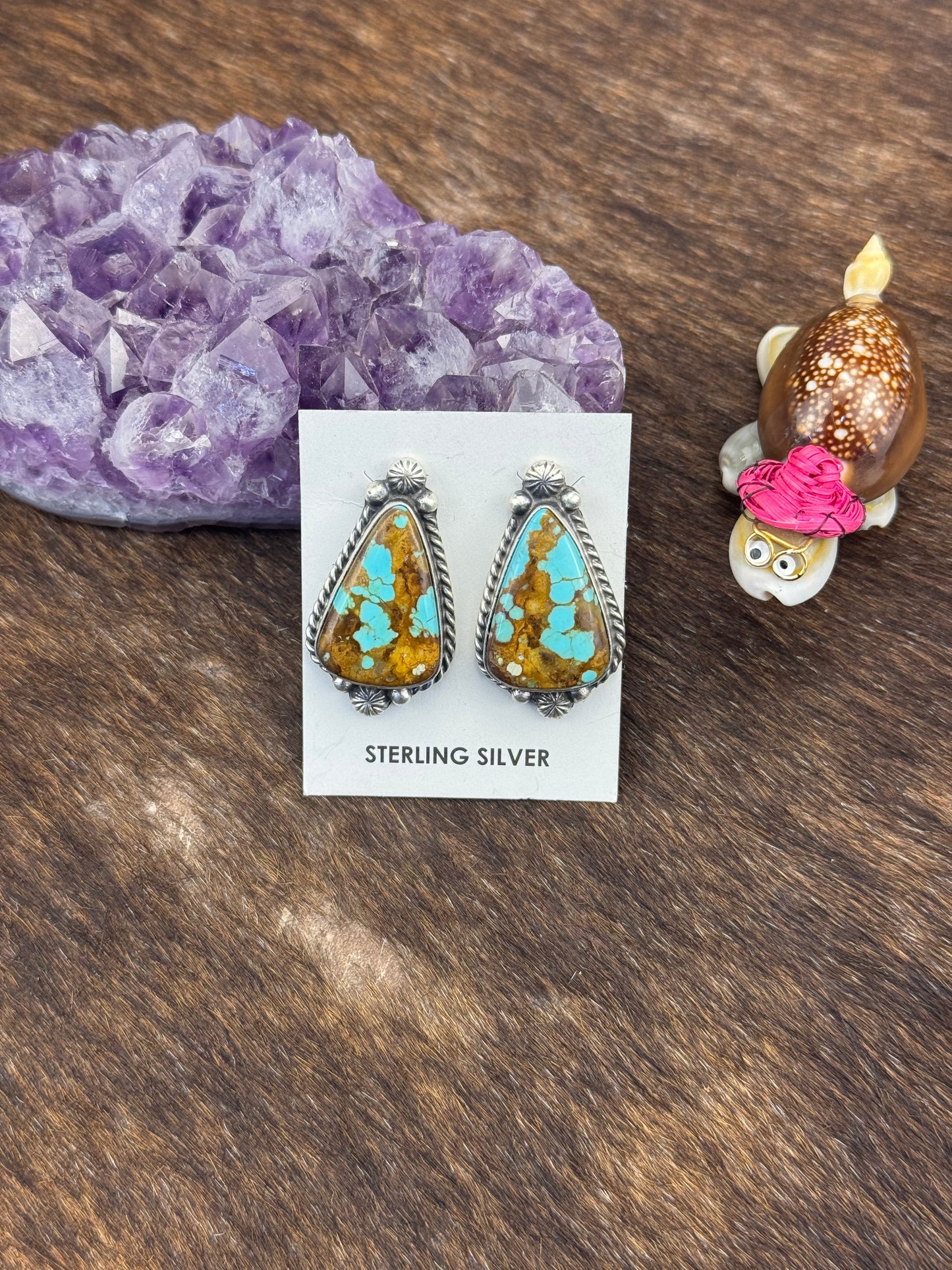 #8 Turquoise Stud Earring