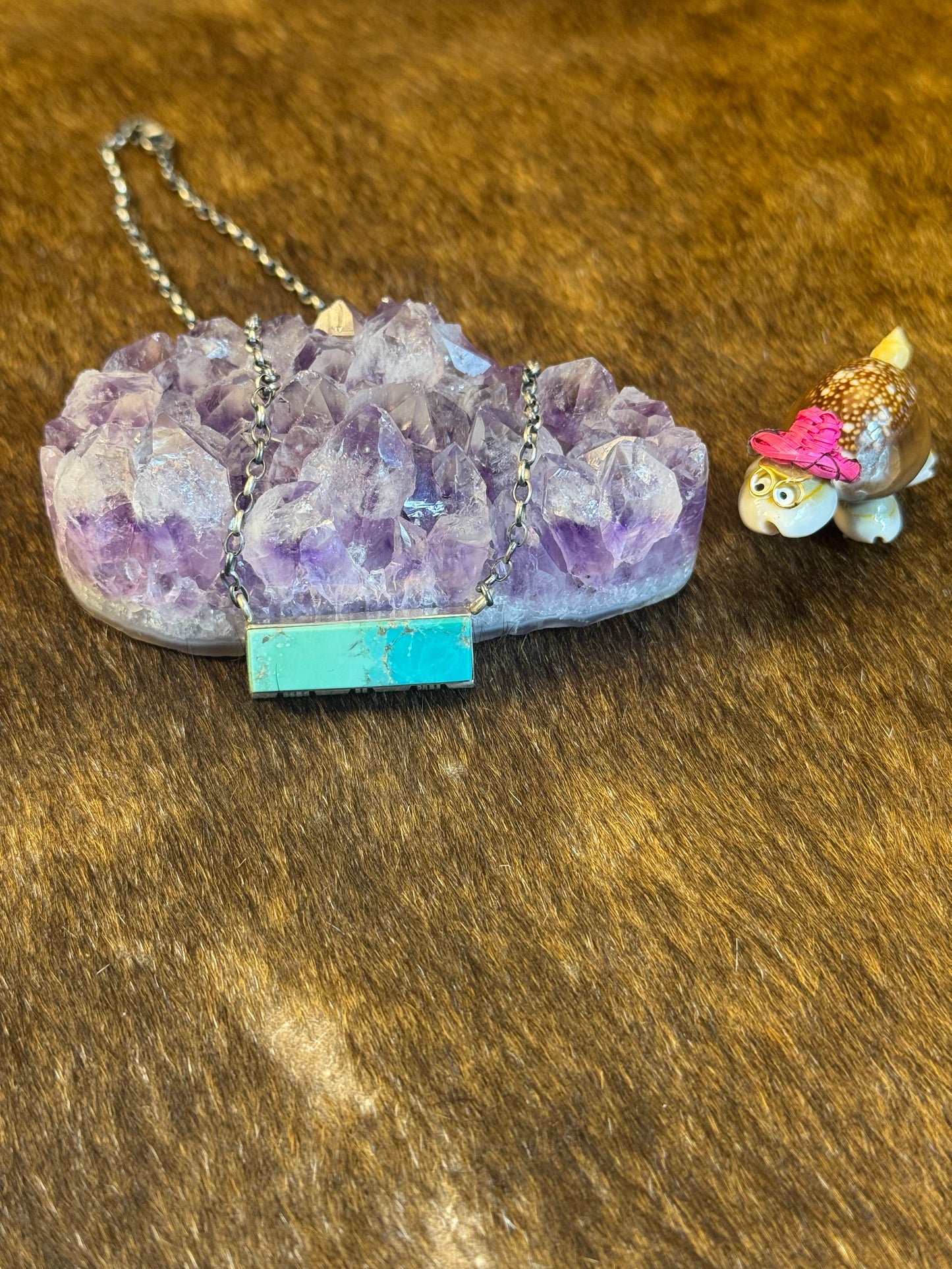 Kingman Turquoise Bar Neklace