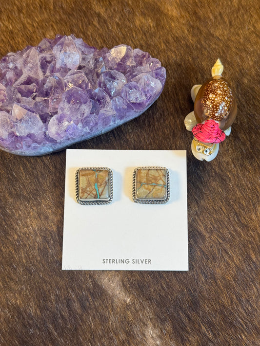 Royston Ribbon Square Earring