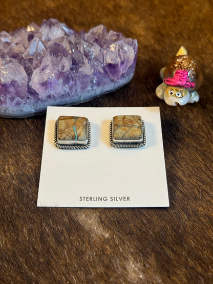 Royston Ribbon Square Earring