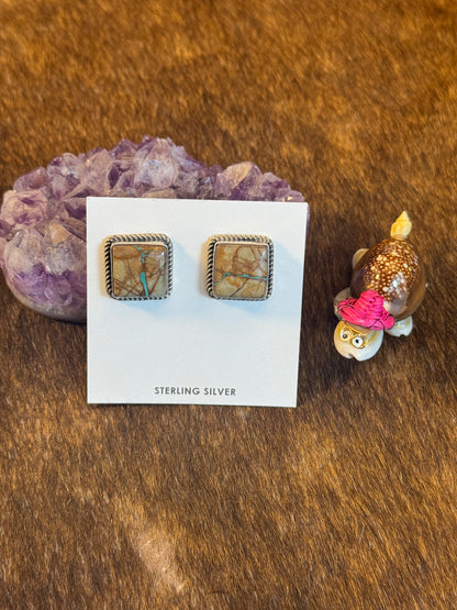 Royston Ribbon Square Earring